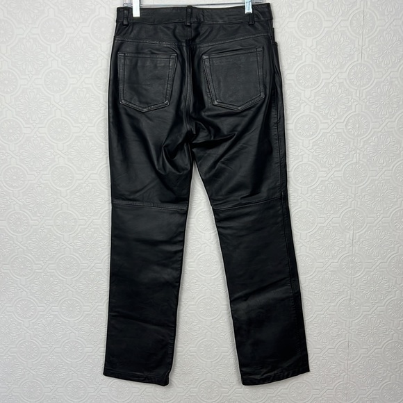 Vintage Periscope Genuine Leather Pants Black Biker Bikercore Motorcycle Bike - Picture 5 of 11
